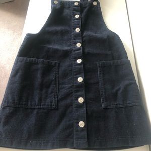 NWT, pinafore in dark navy, size small, brand BDG